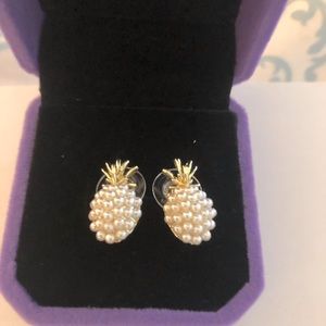 Real Cute small Pearl Earrings shaped like Pineapples. Adorable on! Real Pearls.